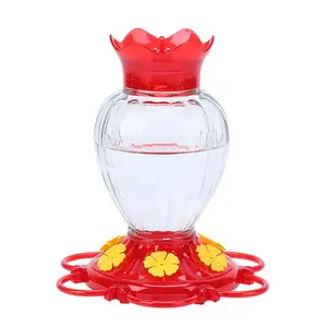 New Arrival Glass Humming Bird Bottle Wild Food Bird Drinker Bird Water Feeder