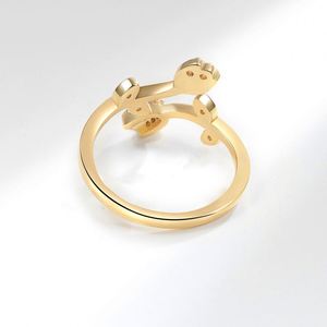Gold Silver Plated Flower Shaped Hollow Irregular Geometric <b>Opening</b> <b>Ring</b> Sparkle Micro Pave Zircon Rose Flower <b>Rings</b> Anillo De - Product Image 5