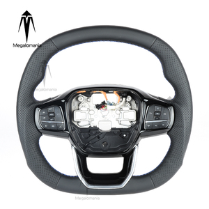 พวงมาลัยหนังคาร์บอนไฟเบอร์แบบกำหนดเองเหมาะสำหรับ Ford Transit Tourneo C-MAX KUGA ST V348 Mk8 2018 2019 2023 <span class=keywords><strong>2021</strong></span> 2022 - Product Image 1