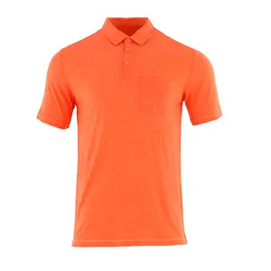 Großhandel OEM solide Farbe 100 % Merinowolle atmungsaktiv Slim fit Herren Polo-Hemd