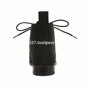 Bottes de cheville WW1 en cuir véritable imperméable, mode noire, différentes, personnalisées pour l'hiver, OEM - Product Image 1