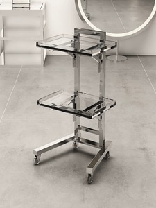 आधुनिक हल्के लक्जरी कारखाने थोक मूल्य सस्ते सोने के सैलून ब्यूटी सैलून मालिश दुकान फोल्ड टेबल मोबाइल टूल कार्ट ट्रॉली - Product Image 6