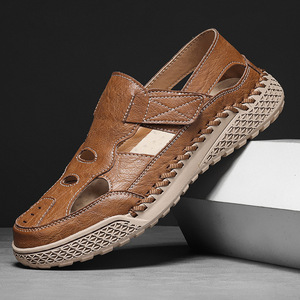 Sandalias de Verano para Hombre 2026, Sandalias de Playa con Punta Cerrada, Sandalias de Moda para Hombre Cosidas a Mano, Tallas Grandes - Product Image 1