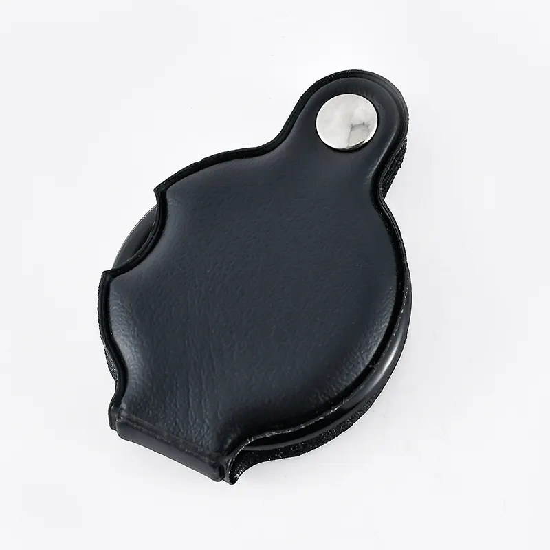 Factory Direct Sale 5x Folding Portable Magnifying Glass Environmental Protection Leather Case Magnifying Glass Reading