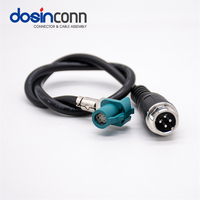 Cable LVDS para Automóvil, Conector de Datos de Velocidad, HSD Z Code, 4 Pines Hembra a GX12 4 Pines Macho