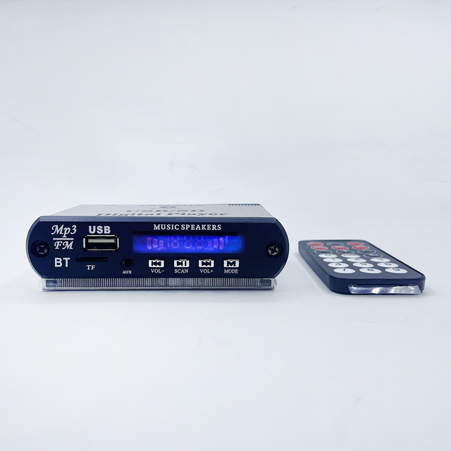 Car Audio Stereo with Remote Control USB & TF Card for FM MP3 Decoding Board Hi-Res Sound Built-In Speaker