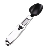 Báscula Digital Portátil Hengte para Cocina, Cuchara Medidora Electrónica con Espátula, Capacidad de 500g/0.1g
