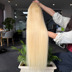 613 Blonde Silky Straight 13×6 HD Lace Frontal Human Hair <b>Wig</b> Lace <b>Front</b> <b>Wigs</b> For Women Can Be Dyed & Bleached - Product Image 2