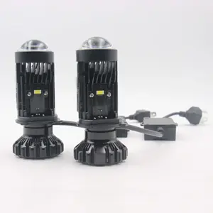 Lampu Proyektor LED T2 H4 M, Smart Deoded Lensa Proyektor Plug & Play untuk Mobil Apa Pun