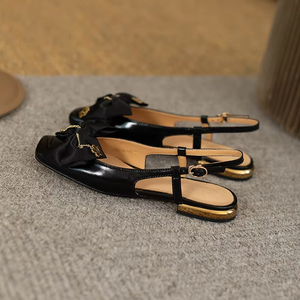 Sandalias de tacón bajo con punta cuadrada, venta al por mayor directa de fábrica, zapatos planos para mujer, zapatos para caminar al aire libre - Product Image 6