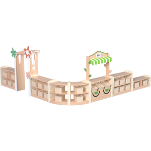 Ensemble de meubles préscolaires au meilleur prix, bibliothèque de rangement en bois pour salle de classe de <span class=keywords><strong>maternelle</strong></span>, pour l'apprentissage en garderie - Product Image 1