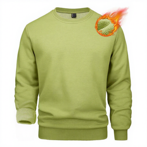 Hot Selling Wholesale Men's Heavyweight Sherpa <b>Fleece</b> <b>Sweatshirt</b> Winter Breathable Custom Logo Pockets OEM Supplier - Product Image 1