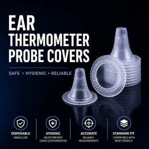 Couvre-sondes pour thermomètre auriculaire, capuchons jetables universels pour thermomètre auriculaire, couvre-embouts en silicone anti-poussière pour thermomètre auriculaire - Product Image 1