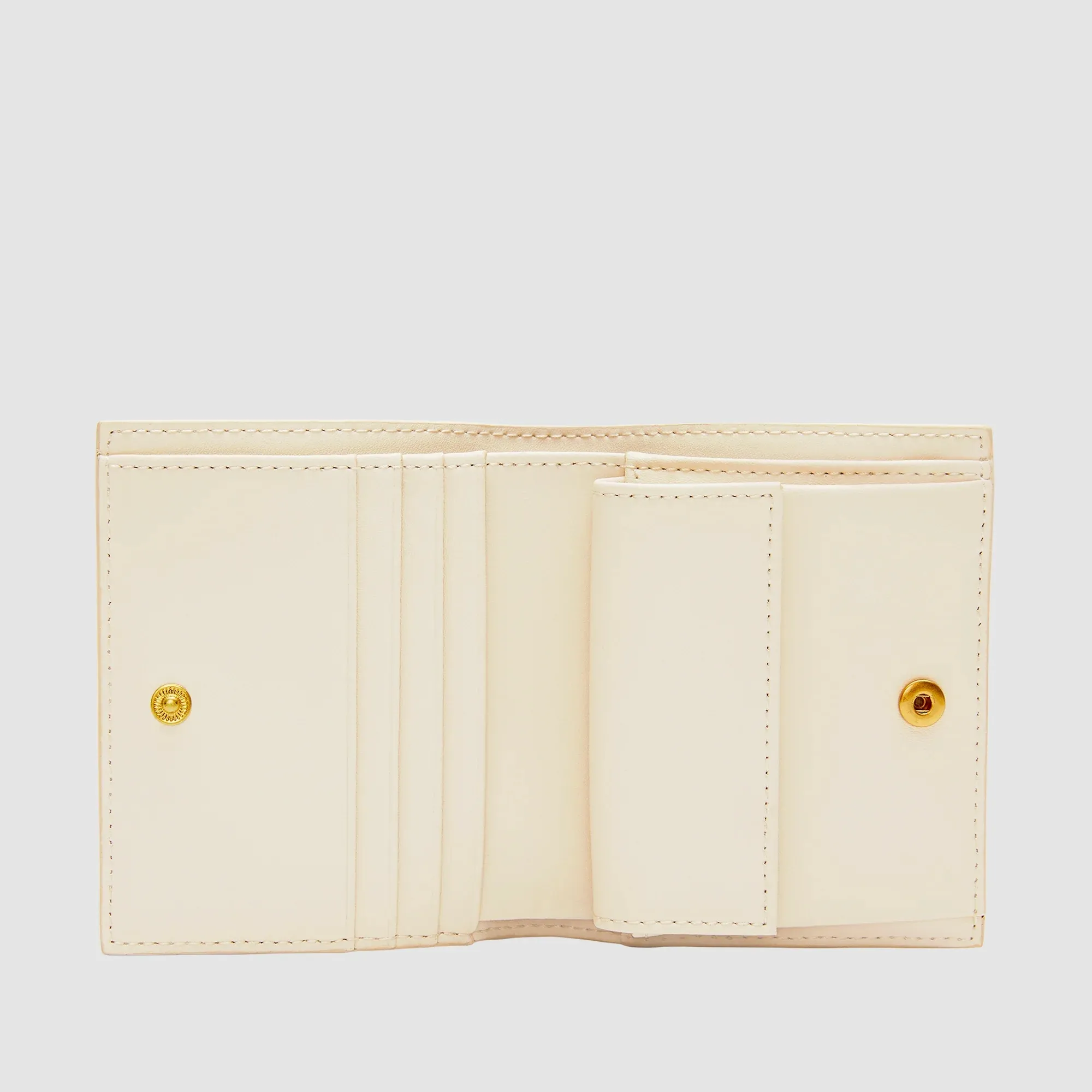Toptan akıllı deri cüzdan lady bej kart cüzdan özel logo çift kat yapış cüzdan