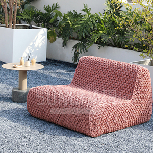 Set Divano da Esterno Moderno di Alta Gamma con Telaio in Lega di Alluminio e Rattan in PE, Impermeabile e Resistente alle Intemperie per Soggiorno - Product Image 5