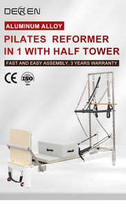 <span class=keywords><strong>Reformer</strong></span> in Lega di Alluminio DEREN con Mezza Torre per Studio <span class=keywords><strong>Pilates</strong></span>, Allenamento ed Esercizio Fisico, <span class=keywords><strong>Benefici</strong></span> per la Salute - Product Image 2