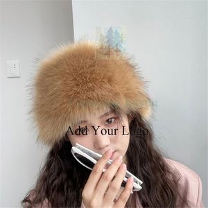 Unisex Custom Fox Fur Hat with Ear Flaps Real Natural Fur Trapper Cap Russian Women <strong>Aviator</strong> Hats - Product Image 1
