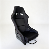 Siège baquet LK en fibre de verre à dossier fixe, siège de course avec rails de siège et trous de fixation latéraux, garniture en tissu, vente en gros, emballage personnalisé