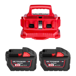 VICTPOWER 18V 15Ah Li-ion <b>Battery</b> Pack M18 XC15.0 for Milwaukee Cordless Tools Rechargeable High Output Black - Product Image 1