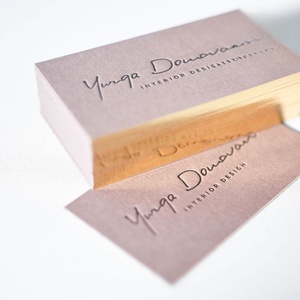 Tùy Chỉnh Thẻ Sang Trọng Thân Thiện Với Môi Logo Dập Nổi Thiết Kế Vàng Dập In Ấn Kinh Doanh Màu Hồng Màu Hồng Thẻ Kinh Doanh - Product Image 4