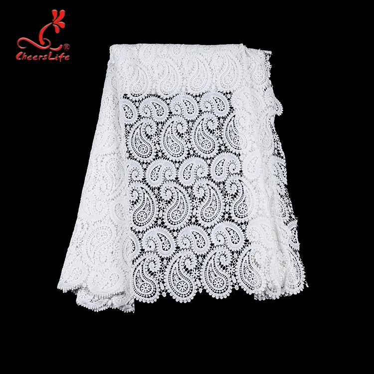 Cheerlifes 125Cm 우유 원사 수용성 자수 화학 코드 유형 물방울 모양 레이스 캐주얼 드레스