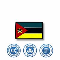Patch PVC 3D gaufré de haute qualité pour marques de vêtements, badge personnalisé en caoutchouc souple avec drapeau national et fermeture auto-agrippante