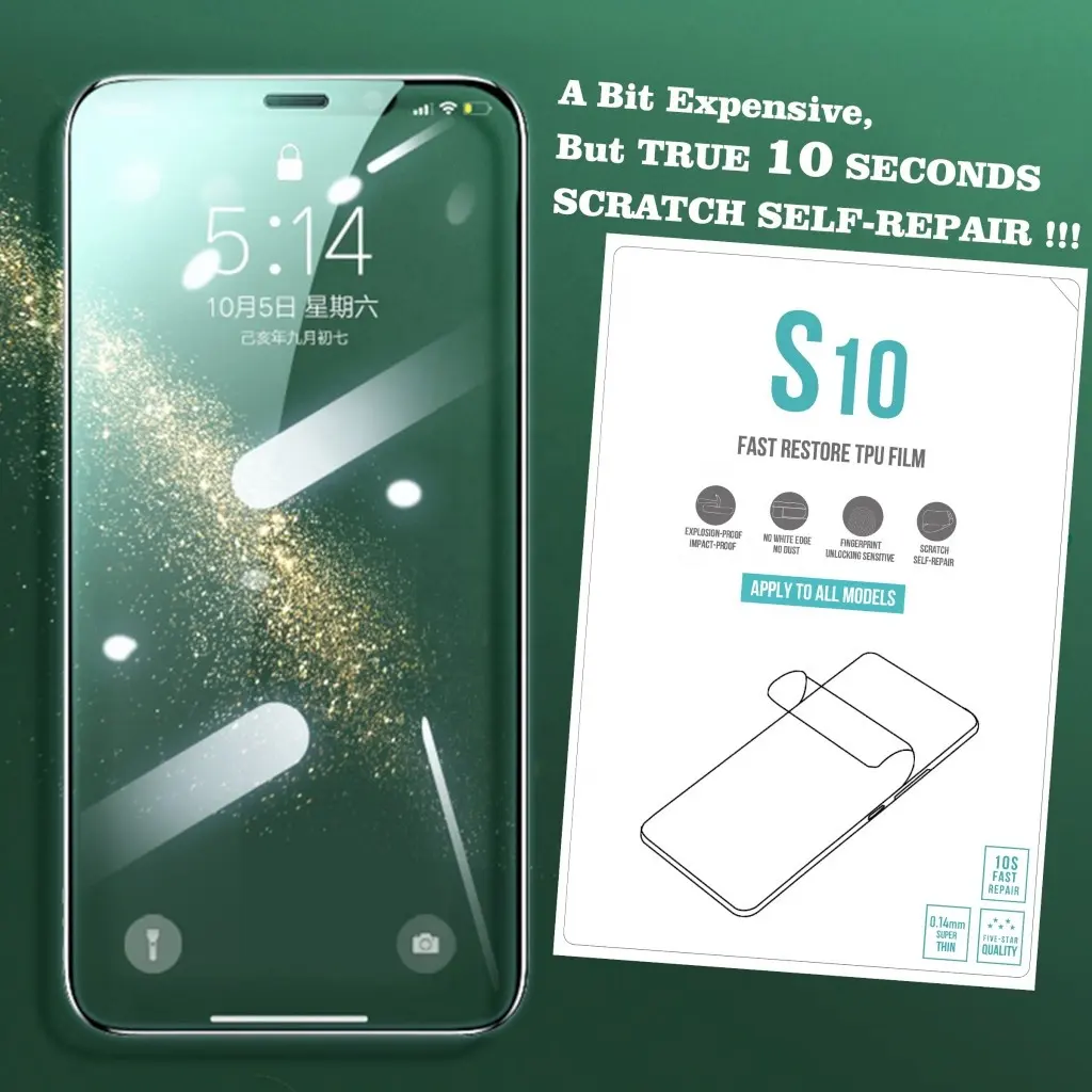 Magical Fast Self Repaired Anti-Scratch Hidrogel Tpu Screen Protector Curve 3D Mobile Phone Screen Protector