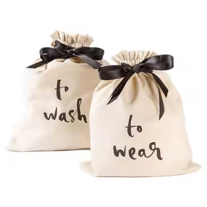 ถุงผ้าแคนวาสแบบใช้ซ้ำได้ถุงเก็บฝุ่นทำจากผ้าฝ้ายออกแบบโลโก้ได้ตามต้องการสำหรับเครื่องประดับ MOQ ต่ำกันฝุ่นขนาดเล็ก - Product Image 6