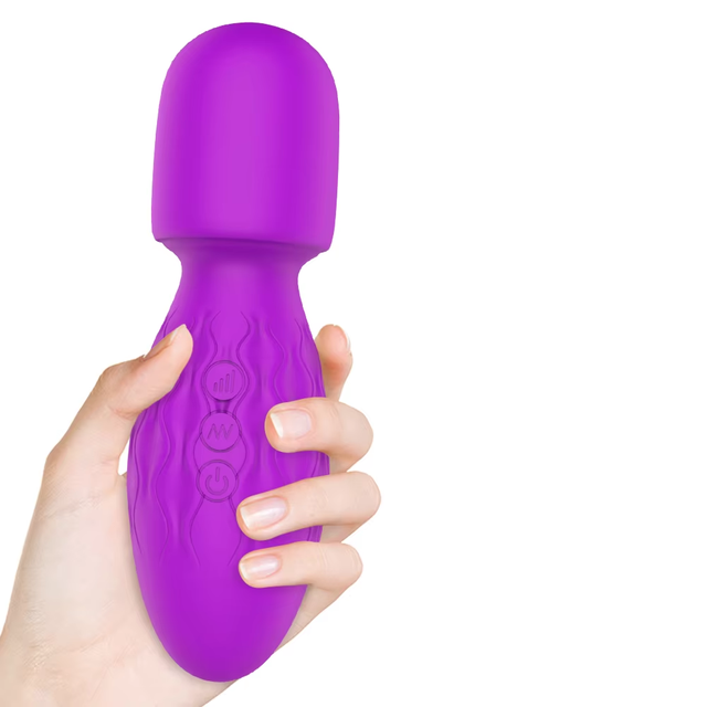 Wholesale Mini Silicone Waterproof 28 Modes Head AV Wand Massager Vibration Electric Hand Massaging Head Massager Gun