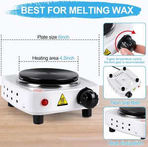 Plaque chauffante électrique portable 500W à brûleur unique en fonte solide pour usage domestique et camping en extérieur - Product Image 4