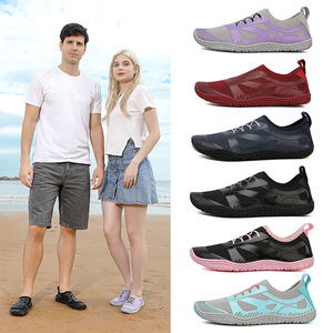 Chaussures d'eau unisexes en mesh à séchage rapide, semelle extérieure en caoutchouc, semelle intermédiaire en EVA, plage, été, extérieur, natation, randonnée, usage quotidien - Product Image 1