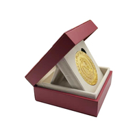 Pièces commémoratives en métal en alliage de zinc de conception créative Qatar avec boîte d'emballage pièces commémoratives personnalisées pièces de défi