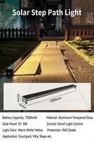 Lampe solaire à LED pour marches, étanche IP65, projecteur solaire pour jardin, allée familiale, trottoir, éclairage extérieur décoratif paysager