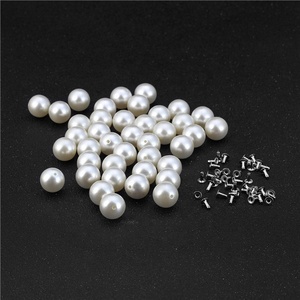 無料サンプル 真鍮リベット パールボタン スタッド DIY 服 ドレス シフォン Tシャツ 帽子 パールリベットスタッズ - Product Image 2