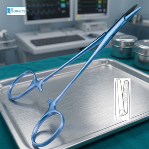 Porte-aiguilles chirurgical 6flowers Halsey F7-346 pour la chirurgie générale, certifié CE Classe I, utilisation manuelle, ISO 2015 - Product Image 3