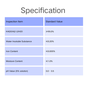 Poudre <span class=keywords><strong>d</strong></span>'<span class=keywords><strong>alun</strong></span> <span class=keywords><strong>de</strong></span> <span class=keywords><strong>potassium</strong></span> <span class=keywords><strong>de</strong></span> qualité industrielle haute pureté (Marque Bangze) 200 Mesh pour la flocculation des eaux usées et l'eau municipale - Product Image 5