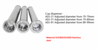 Distributeur de tasses à café en acier inoxydable SS304, diamètre réglable 70-79 mm, 80-89 mm, usage commercial