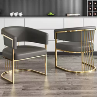 Chaise de salle à manger en métal moderne, luxueuse, stable et durable, pour hôtel, bureau, salon de beauté, salon de manucure, usage client, maquillage