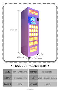 Mini machine de jeu à grue à monnayeur pour rouges à lèvres, écran tactile, <span class=keywords><strong>en</strong></span> métal, version anglaise, garantie 1 an - Product Image 2
