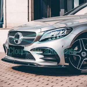 Ailerons avant en fibre de carbone véritable pour <span class=keywords><strong>Mercedes</strong></span> Benz W205 A C43 <span class=keywords><strong>AMG</strong></span> 2019 et plus, type YT. - Product Image 6