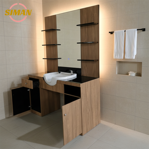 Siman Prix de gros Meuble de salle de bain avec étagère, <span class=keywords><strong>miroir</strong></span> et lavabo, avec rangement, et <span class=keywords><strong>miroir</strong></span> de coiffeur pour hôtel - Product Image 2