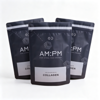 Sachet alimentaire à soufflet latéral avec support Doypack, surface imprimée personnalisée pour les marques de café, thé et fruits secs haut de gamme
