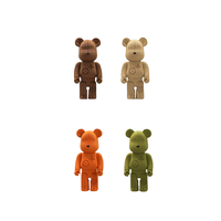 Sculpture d'ours de luxe, ornement animalier haut de gamme en résine écologique, modèle de personnage mignon fait main, décoration intérieure, cadeau pour meuble TV ou bar