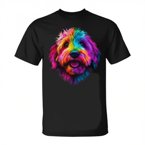 T-shirt noir coloré pour amoureux des chiens Aussiedoodle - Product Image 2