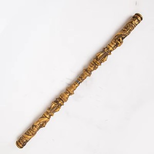 Bâton de Guerrier Doré 1:1 Réplique de Haute Qualité, Bâton du Roi Singe Noir, Couteaux Chinois Célèbres - Product Image 1