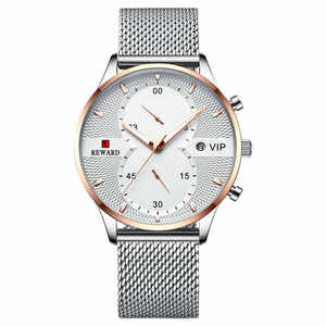 REWARD 82001M Business <b>Mens</b> <b>Watches</b> Brand Luxury Chronograph <b>Waterproof</b> Quartz <b>Watch</b> <b>Men</b> Stainless Steel Sport Date Wristwatch - Product Image 6