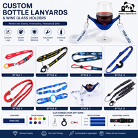 Cordons de cou en polyester personnalisés par sublimation de haute qualité, porte-gobelet en silicone, support de téléphone, sangle multi-usages pour boissons