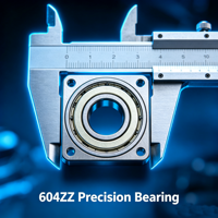 Roulement à billes à gorge profonde 604ZZ 4x12x4mm P6 Précision ZV1 Faible bruit ZZ Blindage métallique Roulement pour micromoteur