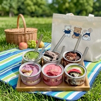 Contenants à dessert en PET transparent de qualité alimentaire, vides, 100 ml, 120 ml, 200 ml, avec couvercles, pour gâteaux, glaces, etc.