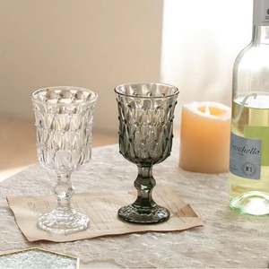 200ml Rétro Perle Point En Relief <span class=keywords><strong>Verre</strong></span> Gobelet Lumière De Luxe Personnalisé Couleur Vert Rouge Gris Cocktail Rouge <span class=keywords><strong>Verre</strong></span> À Vin - Product Image 2
